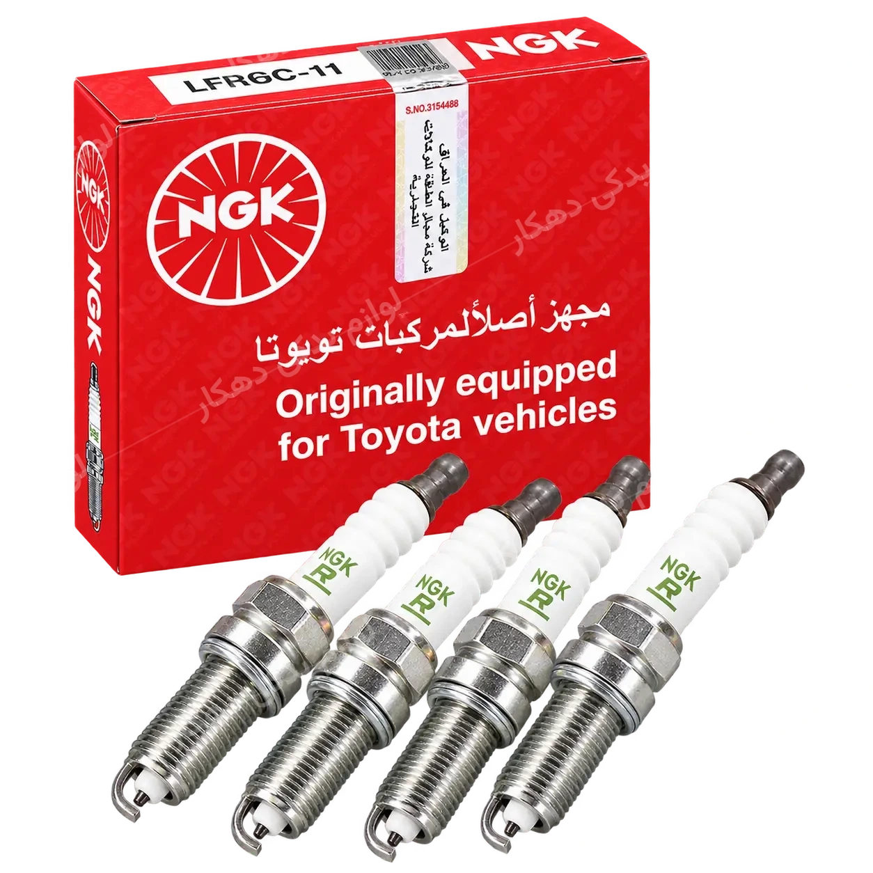شمع NGK پایه بلند کد LFR6C-11 ژاپن مناسب پژو 206 تیپ 5 و پژو 207