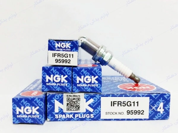 شمع NGK ایریدیوم سوزنی پایه کوتاه اصل ژاپن کد IFR5G11 95992 با گارانتی همیار حامی